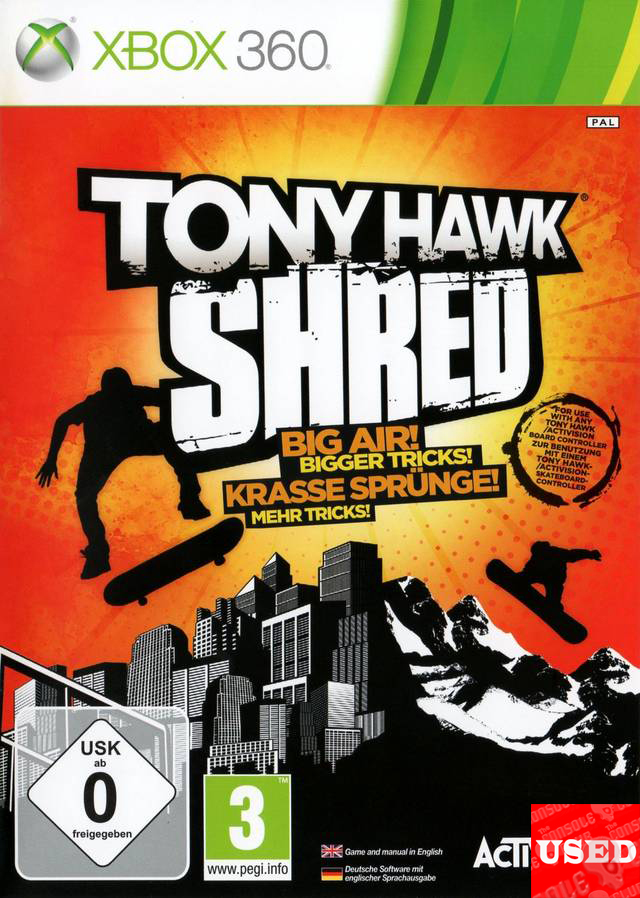 Tony Hawk Shred X360 USED (Game Only)