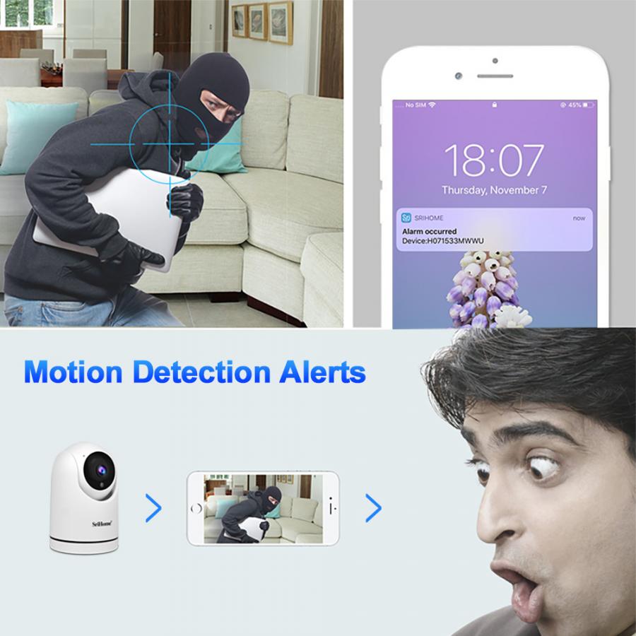 SRIHOME WIRELESS HOME SECURITY CAMERA AI AUTO-TRACKING 2MP