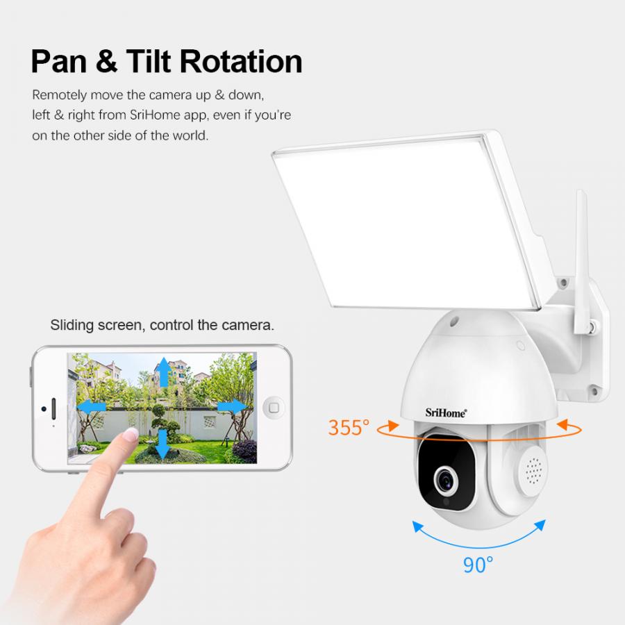 SRIHOME DUAL BAND WIFI FLOODLIGHTS CAMERA 5MP QHD