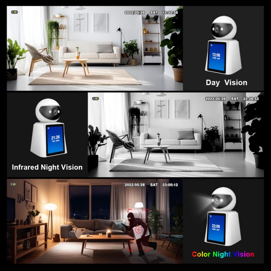 SRIHOME VIDEO CALLING SMART CAMERA 4MP WITH 2.8' DISPLAY SCREEN
