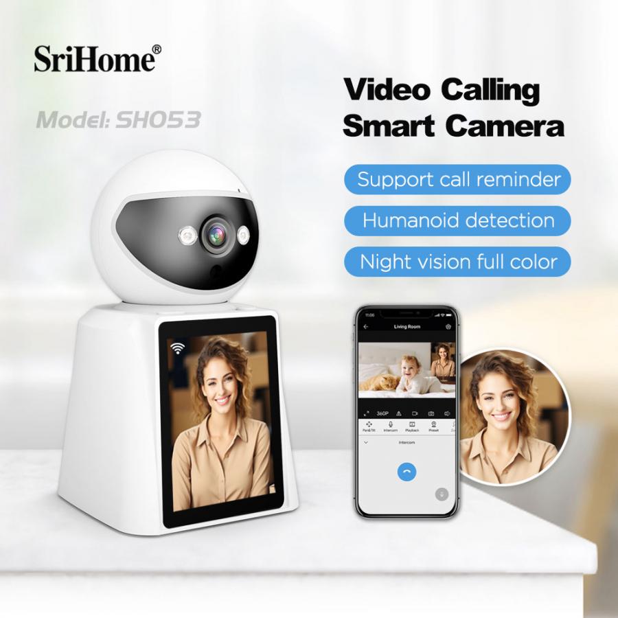 SRIHOME VIDEO CALLING SMART CAMERA 4MP WITH 2.8' DISPLAY SCREEN