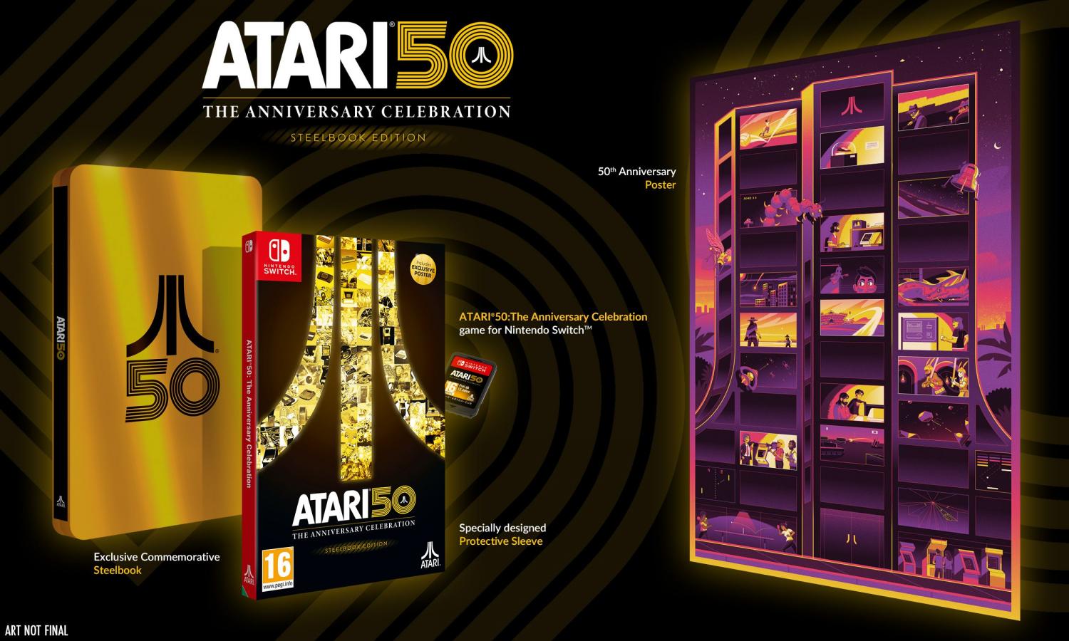 Atari 50 The Anniversary Celebration  Collectror's Steelbook Edition  Nintendo Switch  NEW