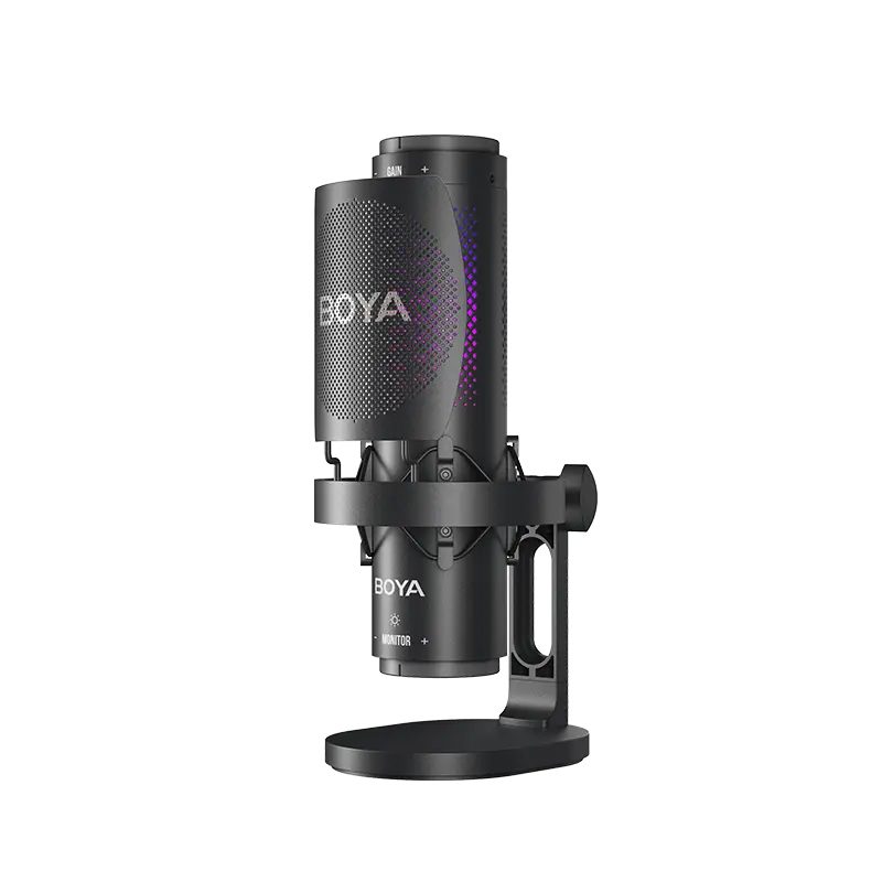BOYA BY-K9 USB RGB Microphone 3 selectable patterns w. shockmount (9 zones RGB)