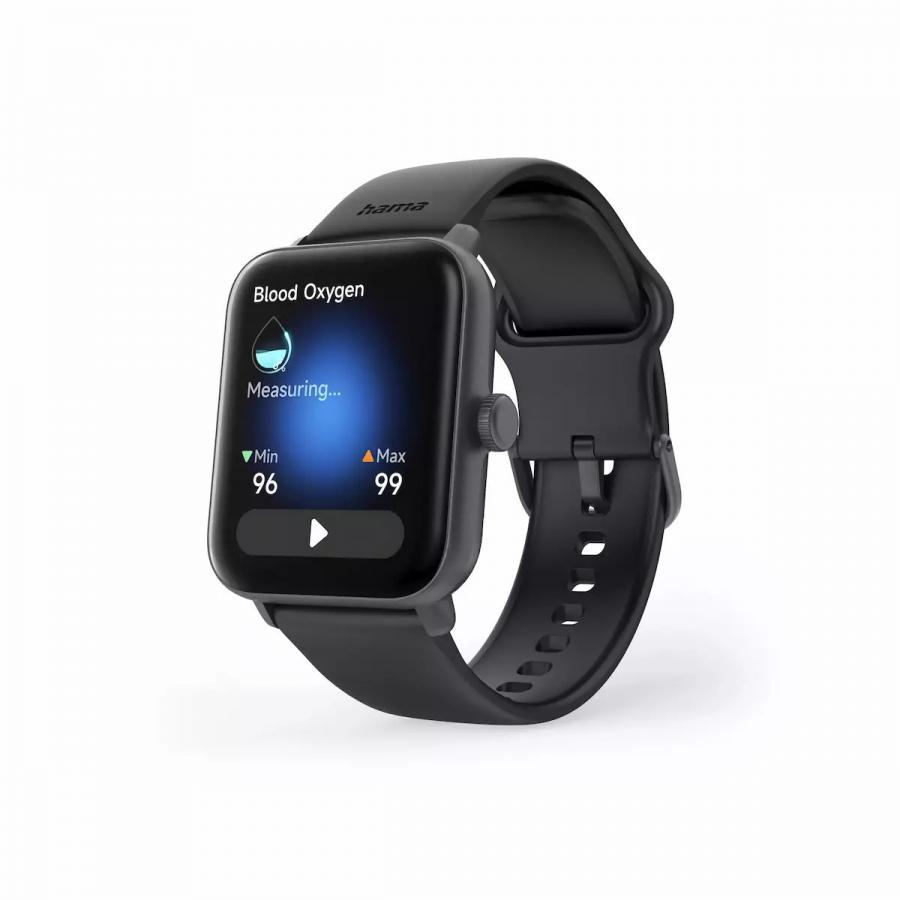 Hama 6010 Smartwatch με Παλμογράφο 42mm Black