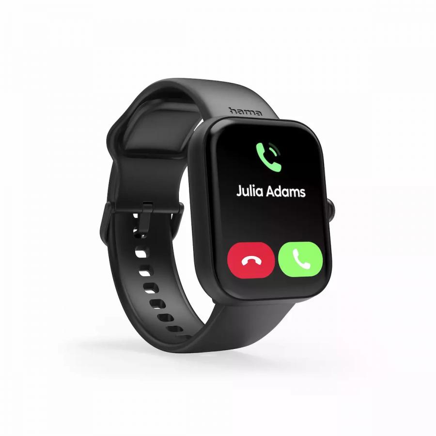 Hama 5000 Smartwatch 47mm με Παλμογράφο Black