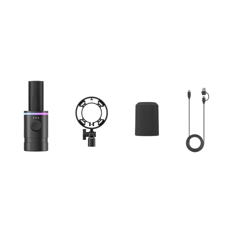 BOYA CastMic S60 - XLR & USB-C Broadcasting Microphone, low noise, mute button