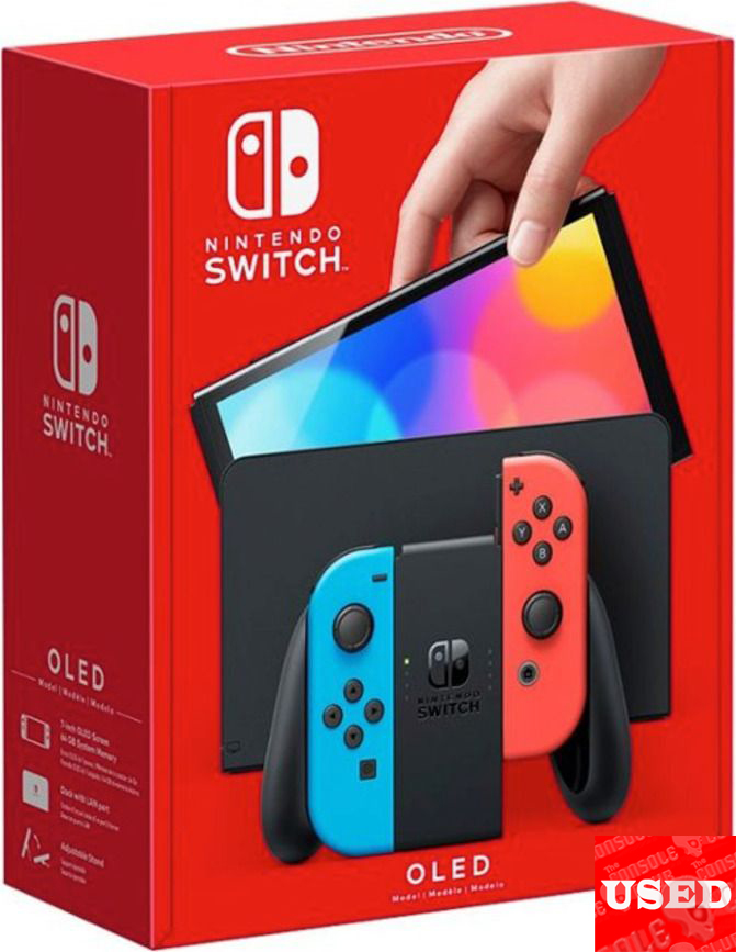 Nintendo Switch Oled Console Red / Blue USED (BOXED)