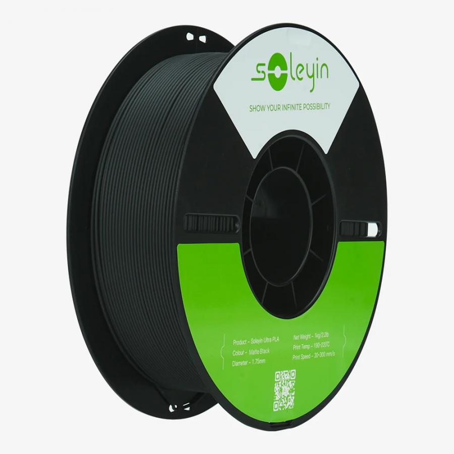 Creality Soleyin Ultra PLA matte black 3D Printer Filament  1 kg Spool,1.75 mm