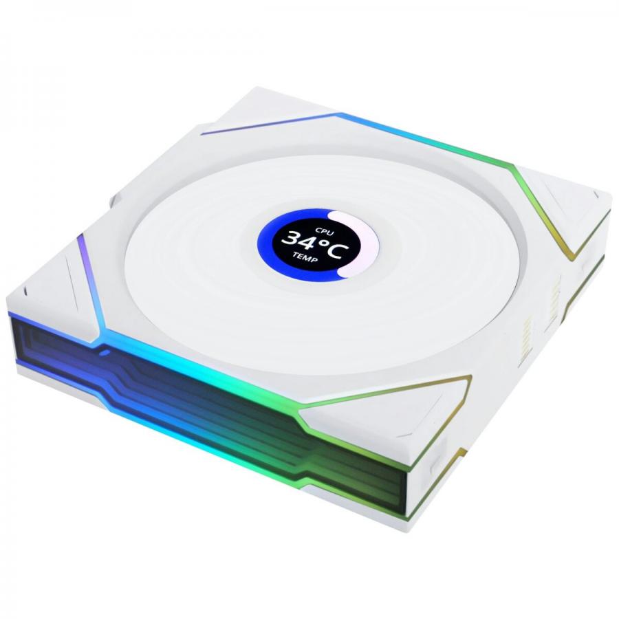 Lian Li UNI FAN TL-LCD Wireless 120 White (3pcs & controller) Case Fan