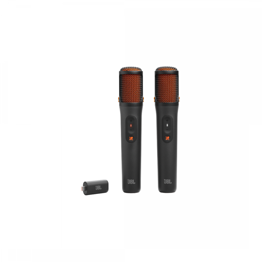 JBL Easysing Mic x2 & Wireless Dongle Receiver , AI Vocal Removal USB Type C  ( Black )