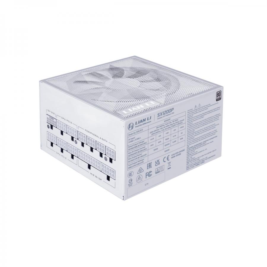 Lian Li SX 1200P White - PLATINUM 1200W - ATX 3.1 - 12V-2x6 - Japanese Capacitor - 10 Years Warranty
