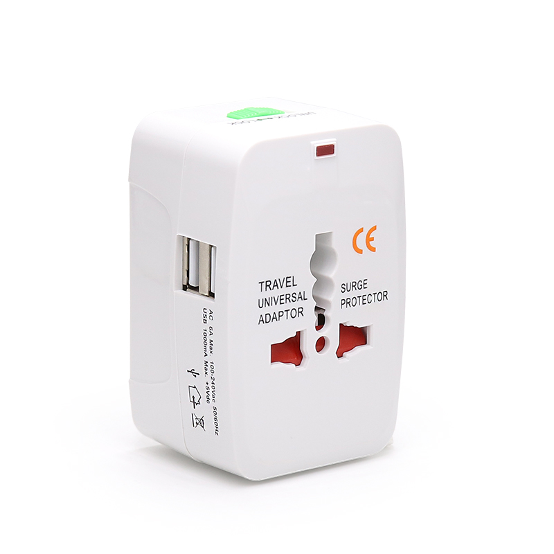 LAMTECH UNIVERSAL TRAVEL ADAPTER WITH 2 USB PORT 4 DIFFERENT PLUGS