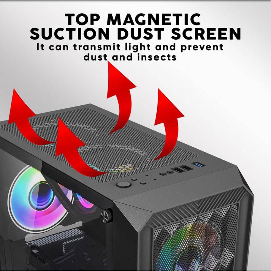 ARMAGGEDDON MICRO ATX GAMING PC CASE AQUARON DUPLEX WHITE