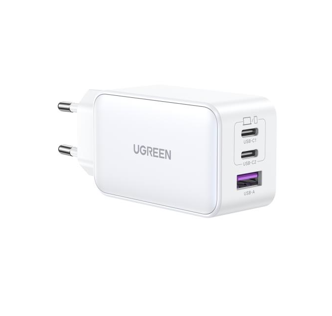 Charger GaN UGREEN CD244 65W PDx2+QC4.0 White 15334