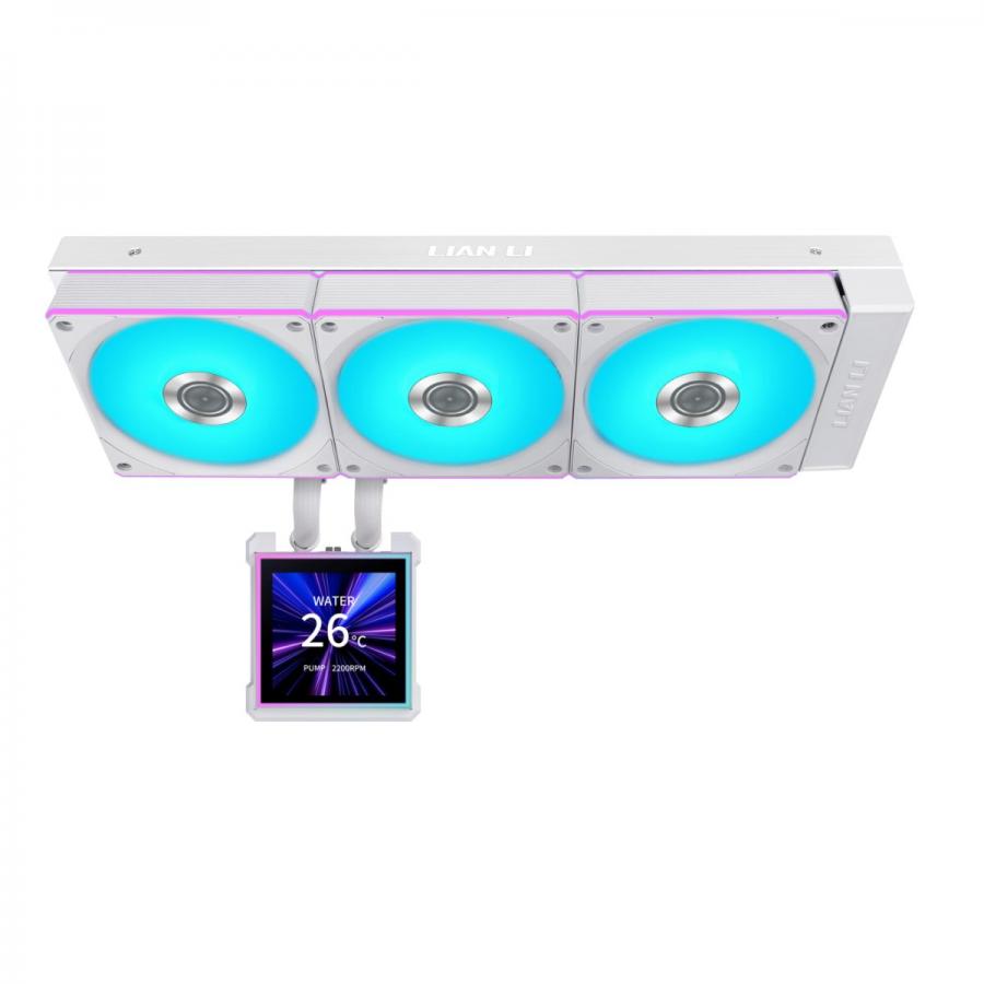 Lian Li Hydroshift II LCD-S 360CL White - RGB AIO CPU Cooler - 3.4