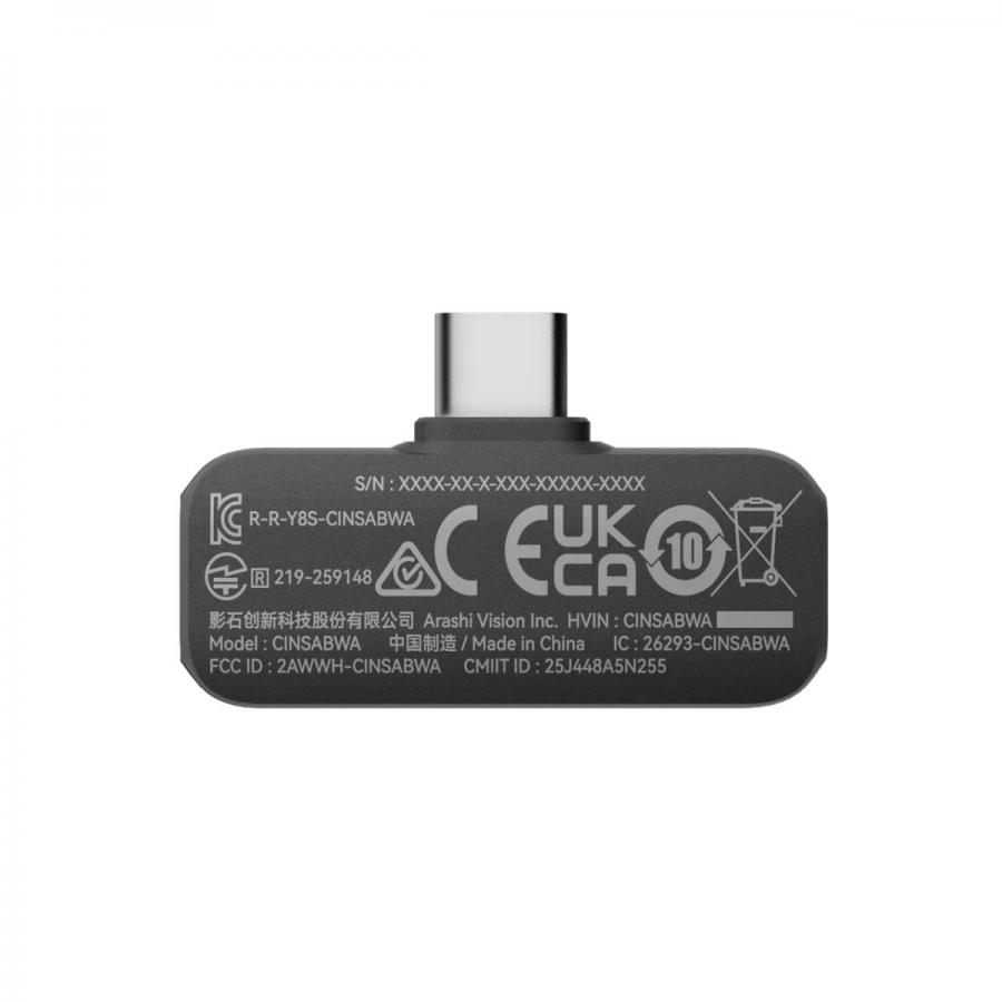 Insta360 Mic Air (1 Transmitter, 1 Reciever) - 10H Battery, 300m wireless range, built-in noise redu