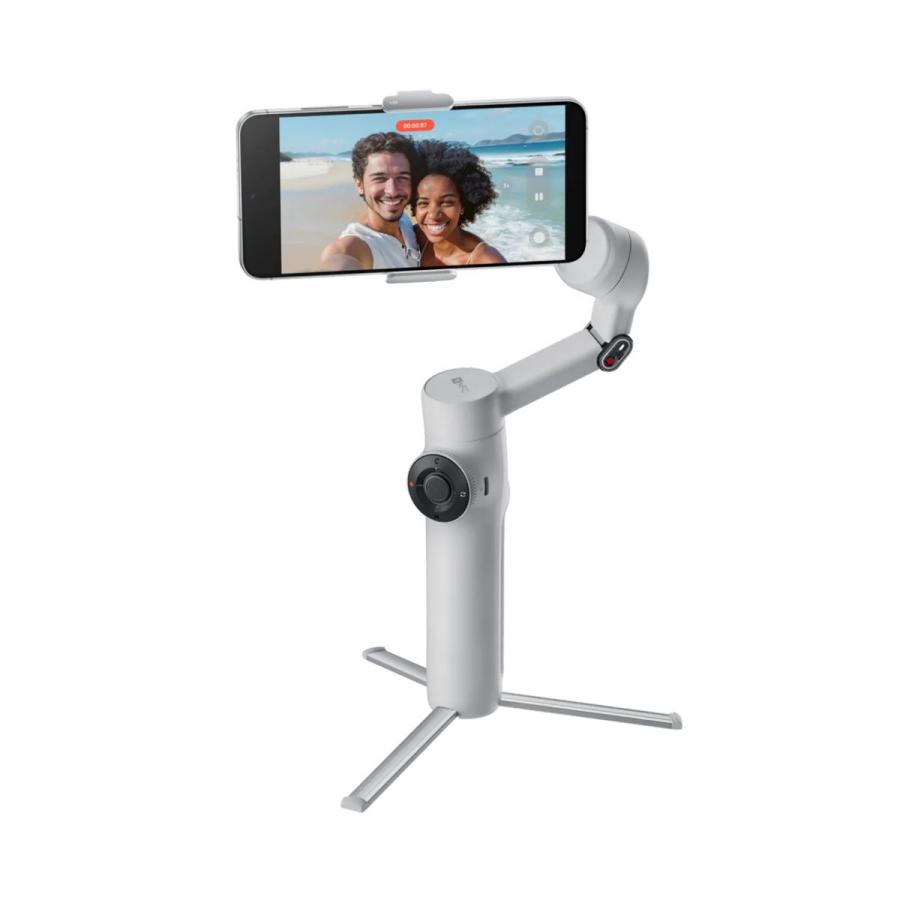 Insta360 Flow 2 AI Tracker Bundle Gray - A.I. Powered Gimbal Stabilzer for Smartphone