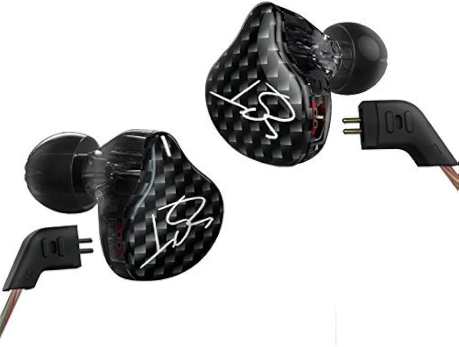 KZ ZST Black  With Mic - IEM 3,5 In Ear Monitor Earphones, Dynamic Hybrid Dual Driver 1BA+1DD