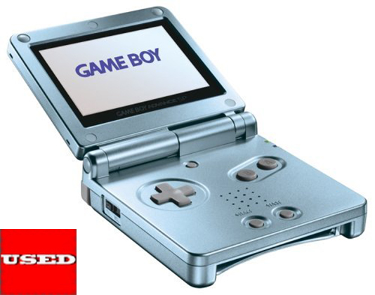 Nintendo Gameboy Advance SP Pearl Blue USED (UNBOXED) (Worn Shell / Slightly Scratched Screen)