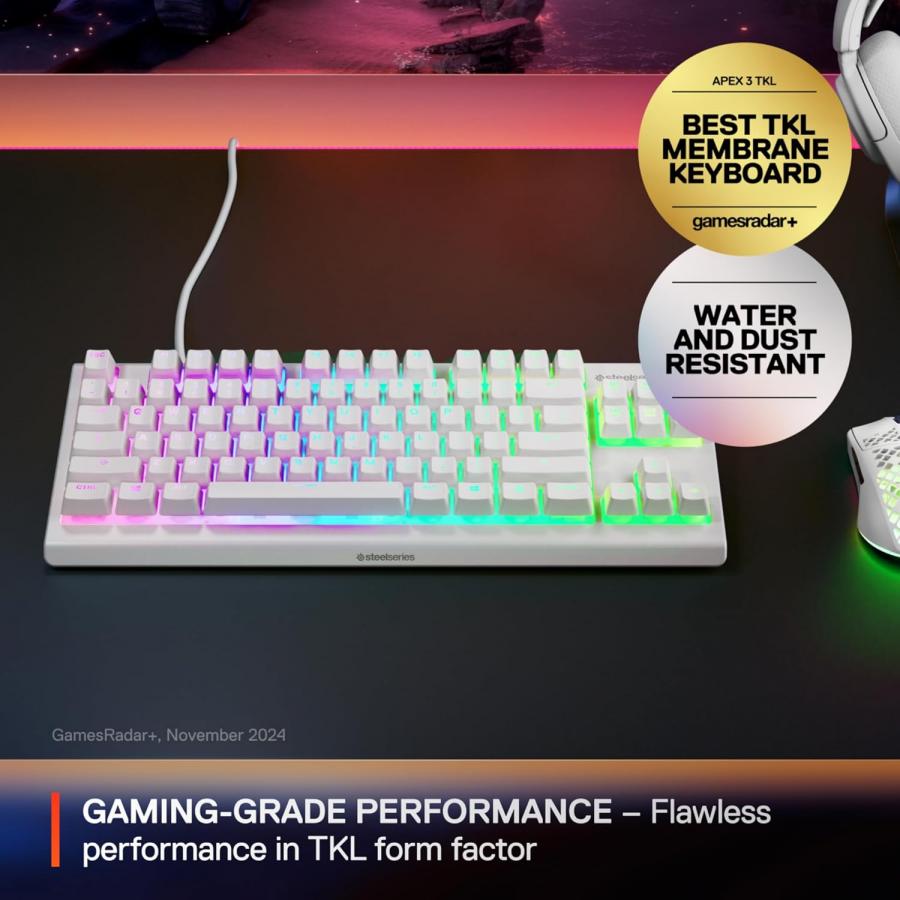 Steelseries Keyboard  Apex 3 TKL White US (64819)