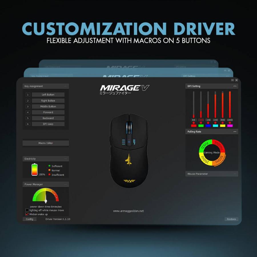 ARMAGGEDDON 3-MODE GAMING MOUSE BLACK