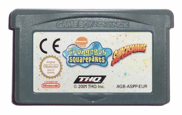 Spongebob Squarepants SuperSponge GameBoy Advance UNBOXED (Worn Sticker)