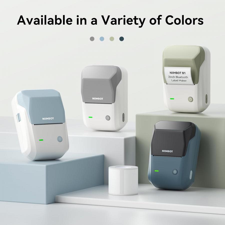 NIIMBOT THERMAL LABEL PRINTER B1 2-INCH WHITE GREEN