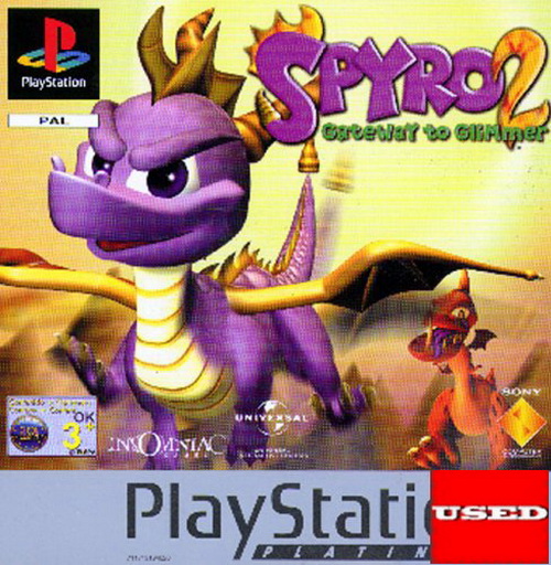Spyro 2: Gateway to Glimmer (Platinum) PSX USED (No Manual)