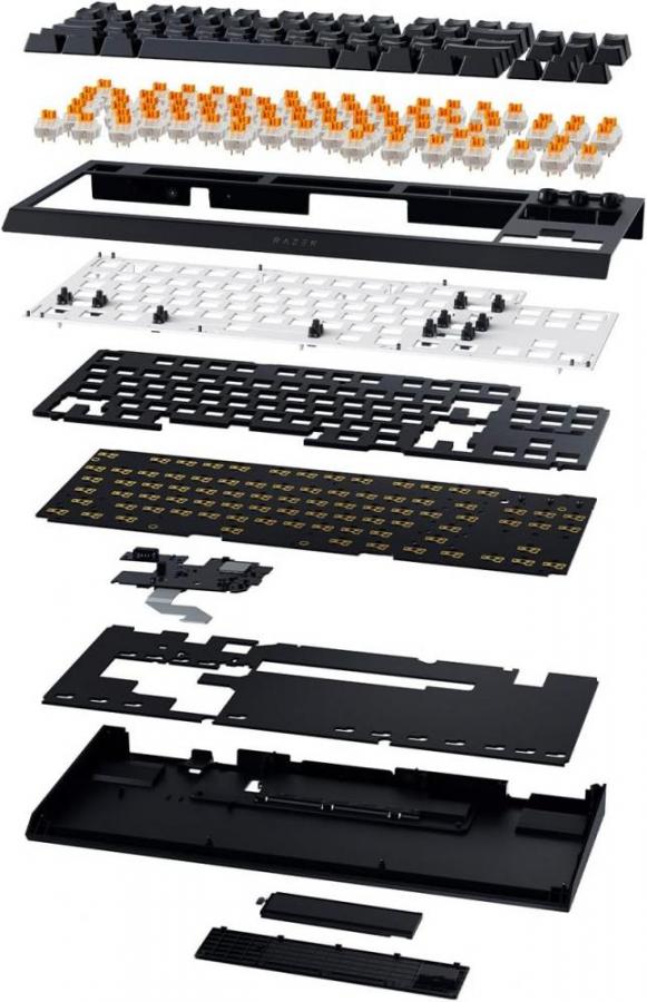 RAZER Blackwidow V4 TKL HYPERSPEED UK Layout - RGB Wireless Hot-Swap Keyboard - Orange Tactile Switc