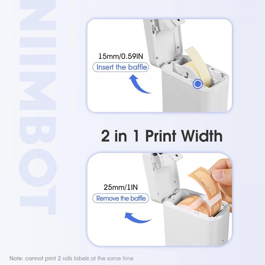 NIIMBOT THERMAL LABEL PRINTER D101 1-INCH WHITE