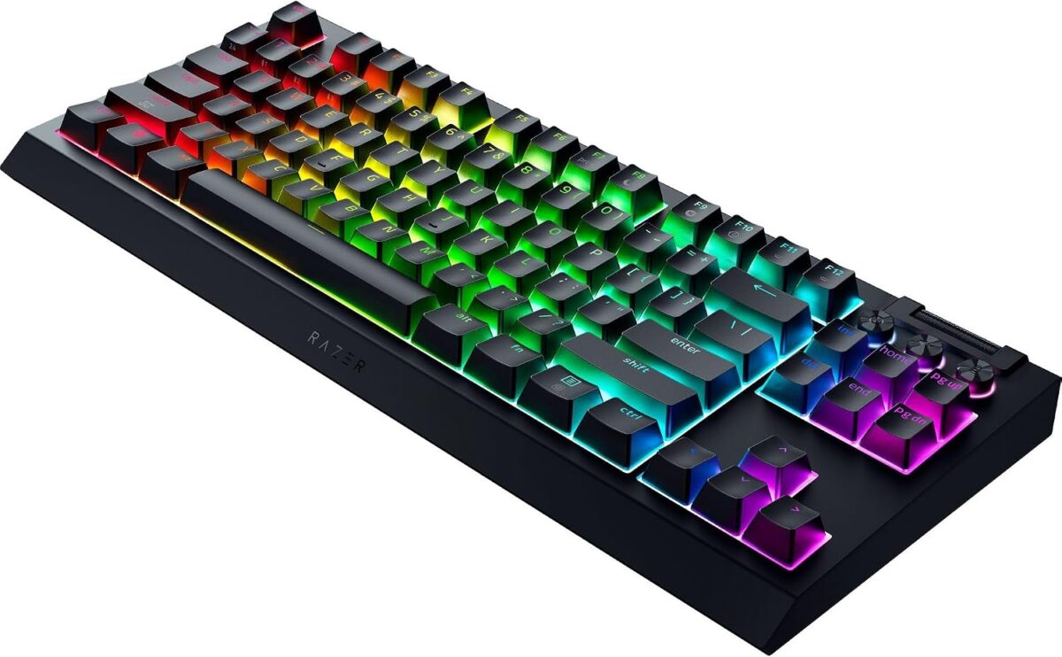 RAZER Blackwidow V4 TKL HYPERSPEED UK Layout - RGB Wireless Hot-Swap Keyboard - Orange Tactile Switc