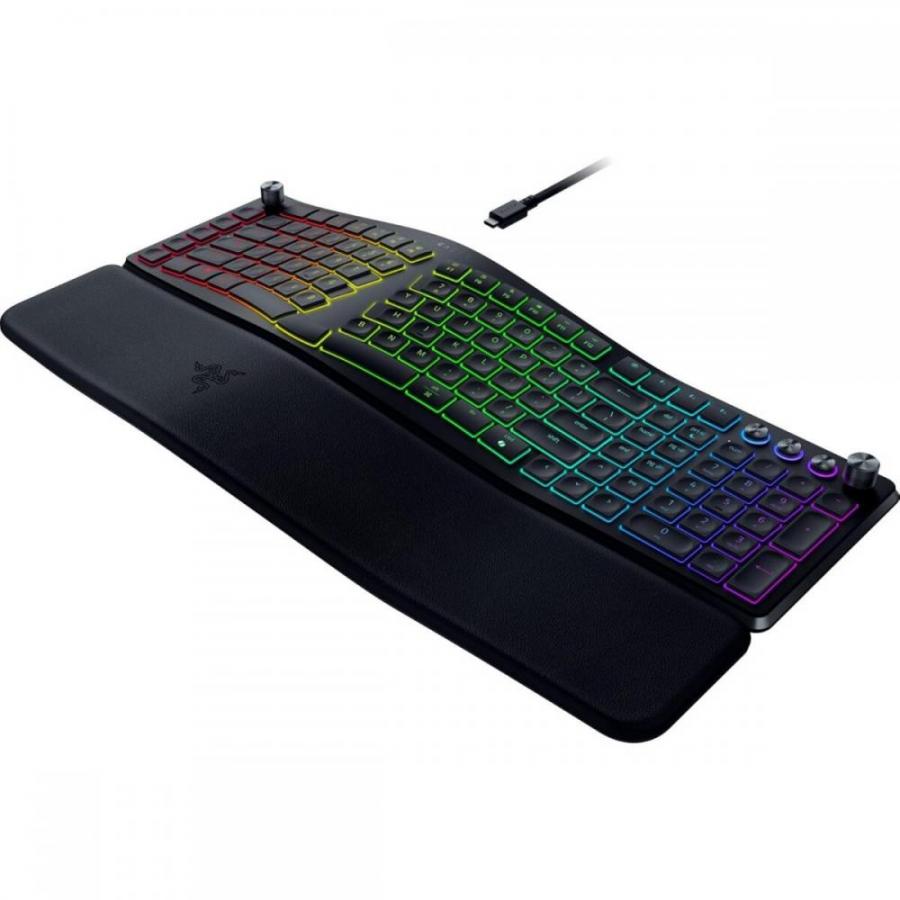 RAZER Pro Type Ergo - Split Keyboard - Low Profile - Wrist Rest - AI Prompt Master - RGB - MACROS