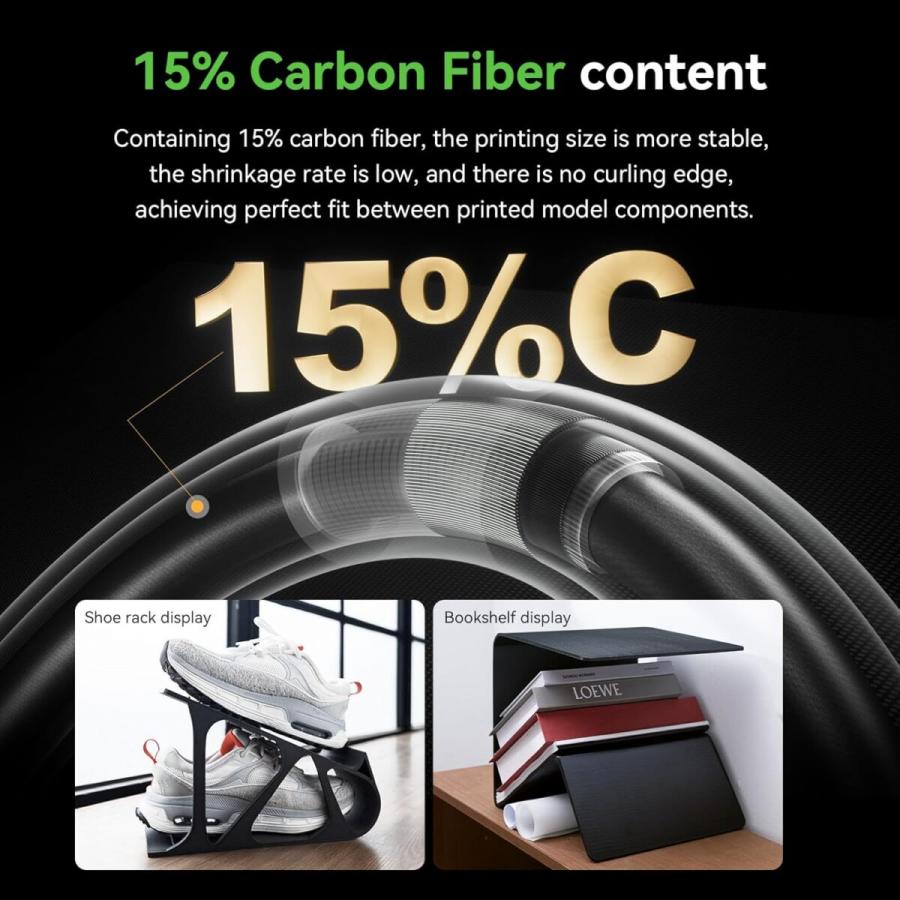 Creality PPA-CF black RFID Carbonfiber Filament 1kg 1.75 (3301060020)