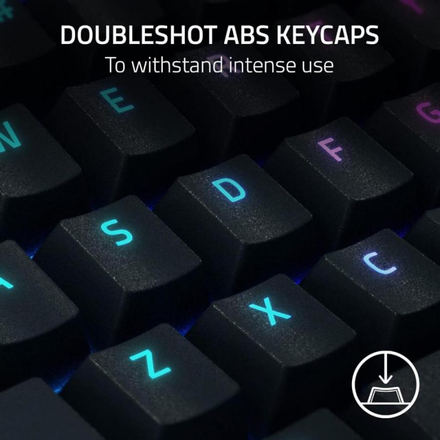 Razer BLACKWIDOW V4 PRO UK LAYOUT - Gaming Mechanical RGB Keyboard - Green Clicky Switches - Macros