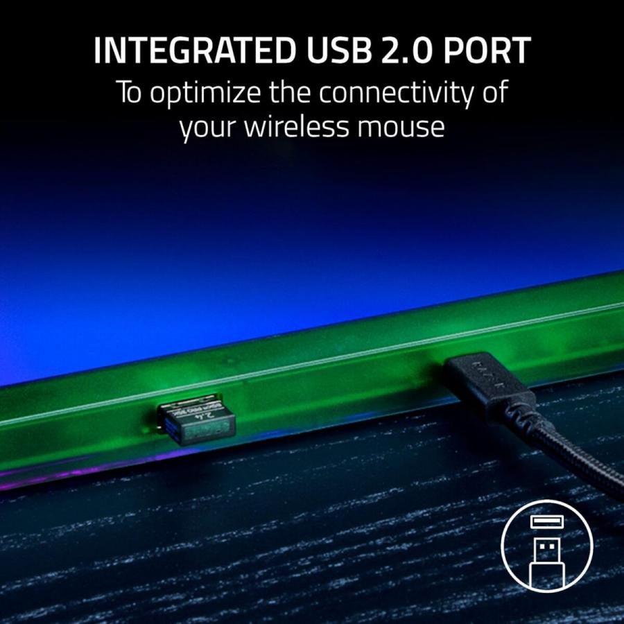 Razer FIREFLY V2 PRO Phantom Green - RGB GAMING MOUSEPAD - USB HUB - BACKLIT LIGHTING