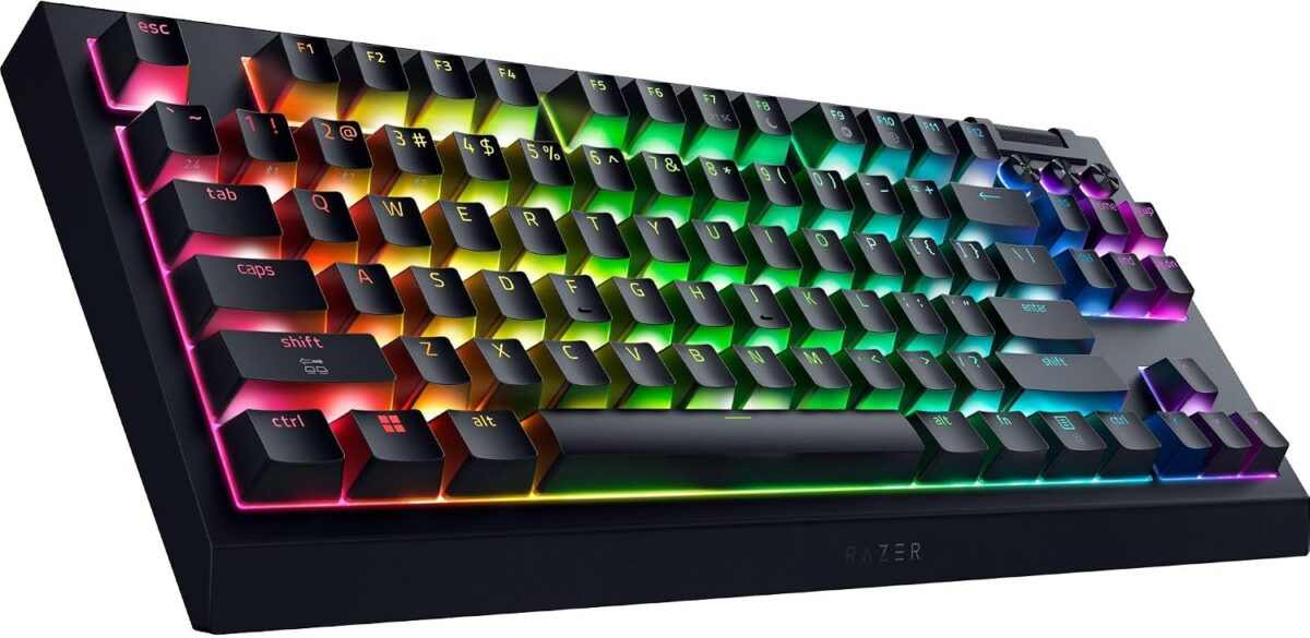 RAZER Blackwidow V4 TKL HYPERSPEED UK Layout - RGB Wireless Hot-Swap Keyboard - Orange Tactile Switc