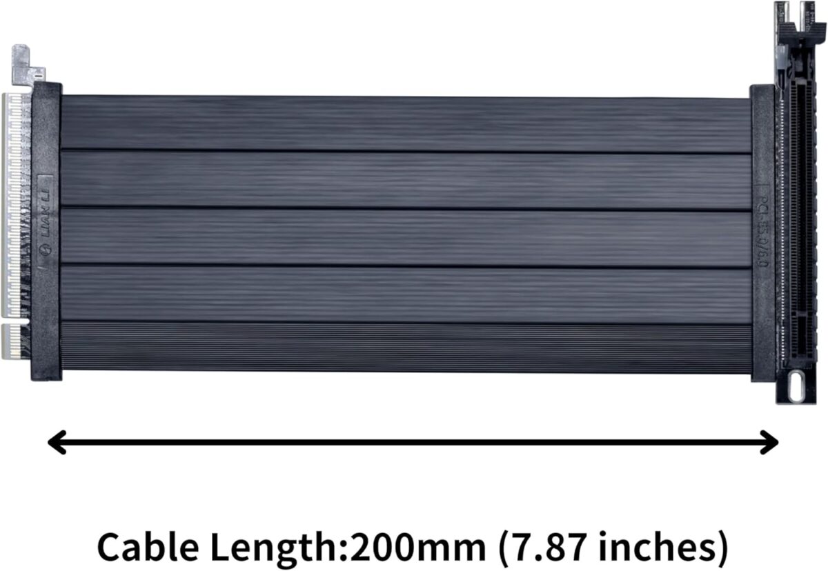 Lian Li PCIe 5.0 RISER CABLE 200mm - Black