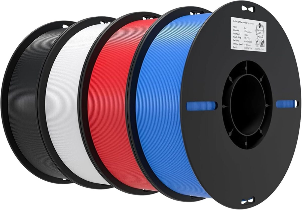 Creality EN-PLA Value Pack 4kg -  Black & White & Red & Bule - Ender Filament 4kg 1.75 (3301010474)