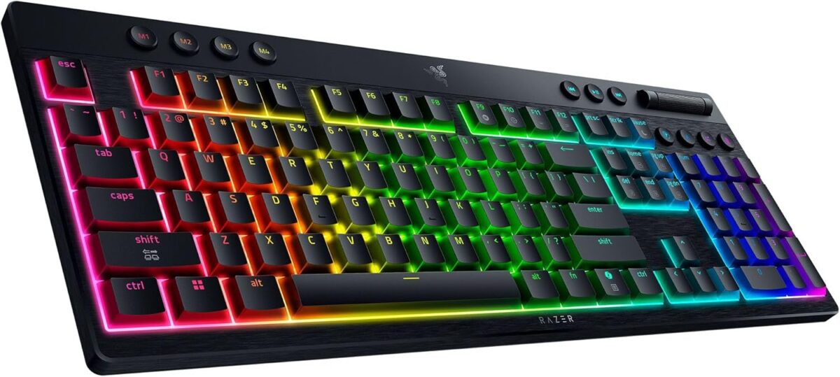 Razer BlackWidow V4 Low Profile HyperSpeed - Wireless / Bluetooth RGB Gaming Keyboard -Orange Switch