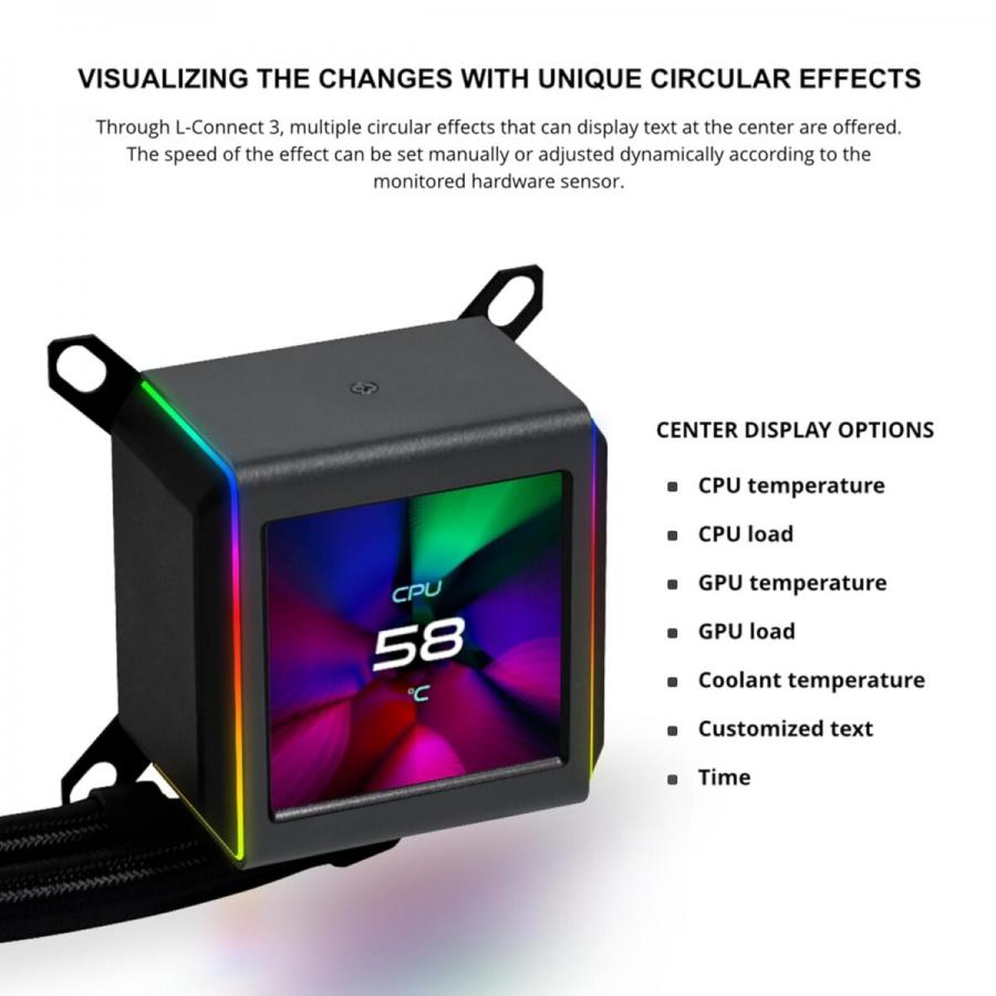 Lian Li Galahad II LCD 280 TL Wireless Black - AIO Water Cooler - AM5/AM4 - LGA 1851/1700/1200/115x