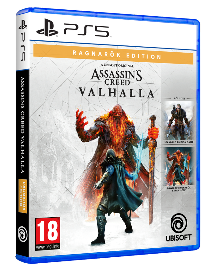 Assassin's Creed Valhalla Ragnarok Edition - Set of Base Game & Expansion Dawn Of Ragnarok (Code In A Box) PS5 NEW