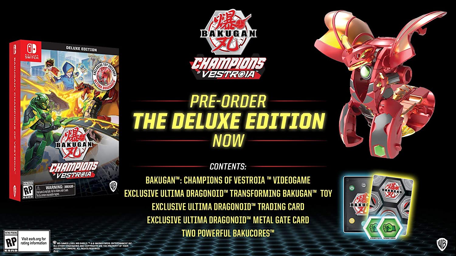 Bakugan Champions of Vestroia Deluxe Toy Edition Nintendo Switch NEW