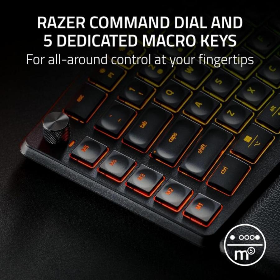 RAZER Pro Type Ergo - Split Keyboard - Low Profile - Wrist Rest - AI Prompt Master - RGB - MACROS
