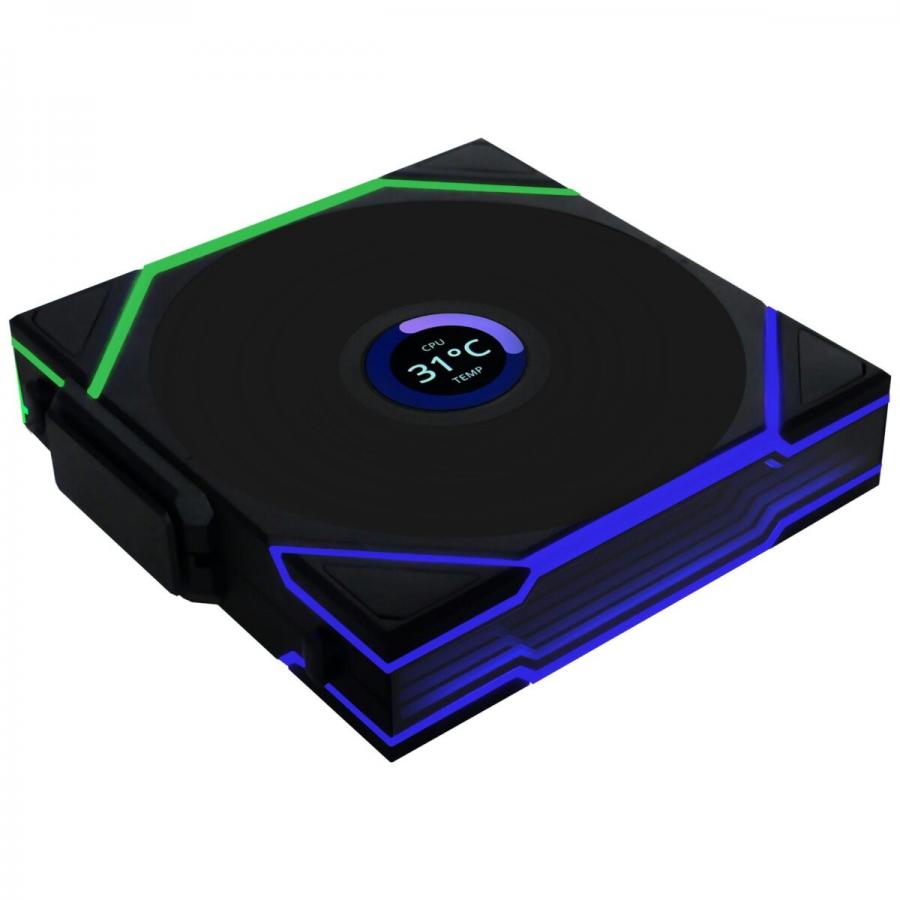 Lian Li UNI FAN TL-LCD Wireless 120 Black (3pcs & controller) Case Fan