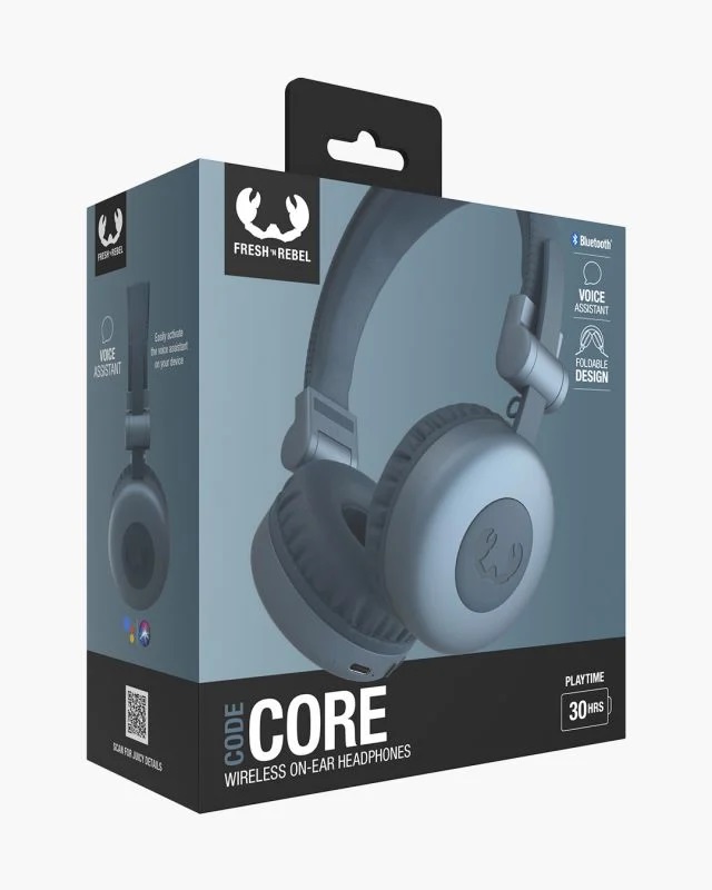 Fresh N Rebel  Code Core-BT-On-Ear-Headphones-Dive Blue