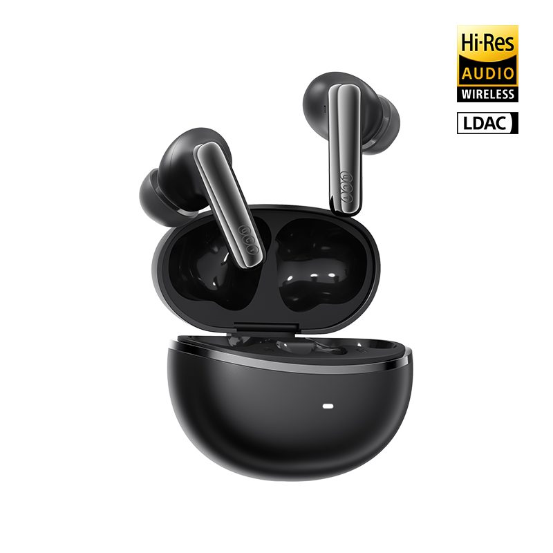 QCY Melobuds N70 ANC Black - 55db ANC TWS Flagship Hi-Res Earbuds LDAC BT 6.0 IPX5 Wireless charge