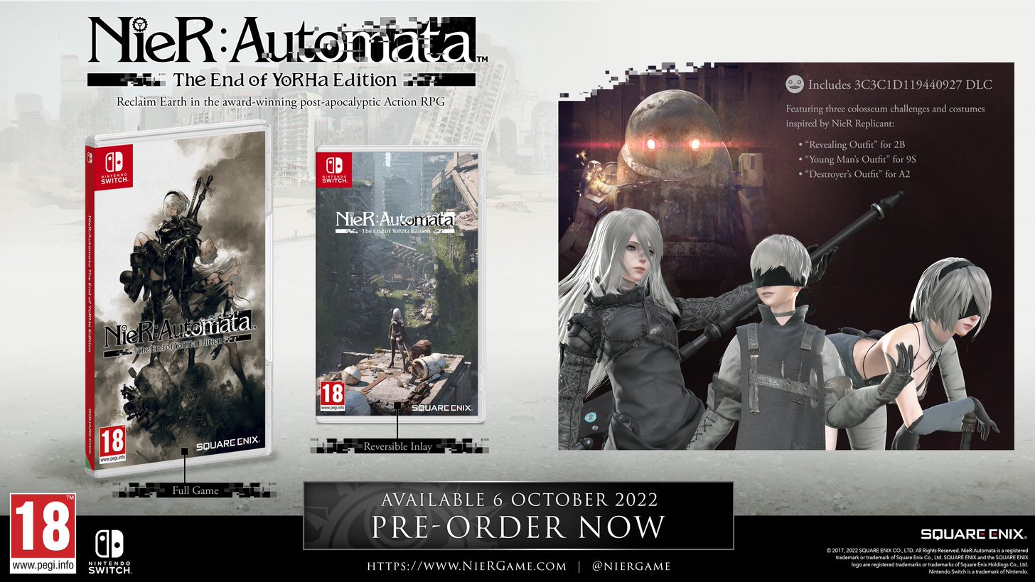 Nier Automata The End Of Yorha Edition Nintendo Switch NEW