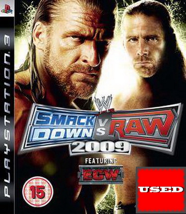 WWE SmackDown vs. Raw 2009 PS3 USED (No Cover)