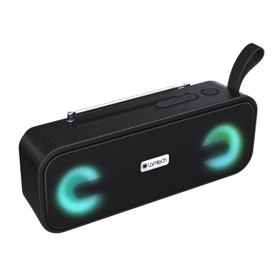 LAMTECH PORTABLE BT FM RADIO SPEAKER 10W BLACK
