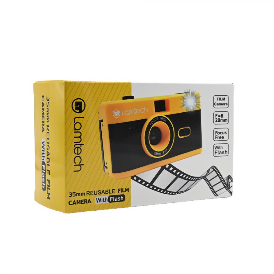 LAMTECH 35mm REUSABLE FILM CAMERA WITH FLASH YELLOW